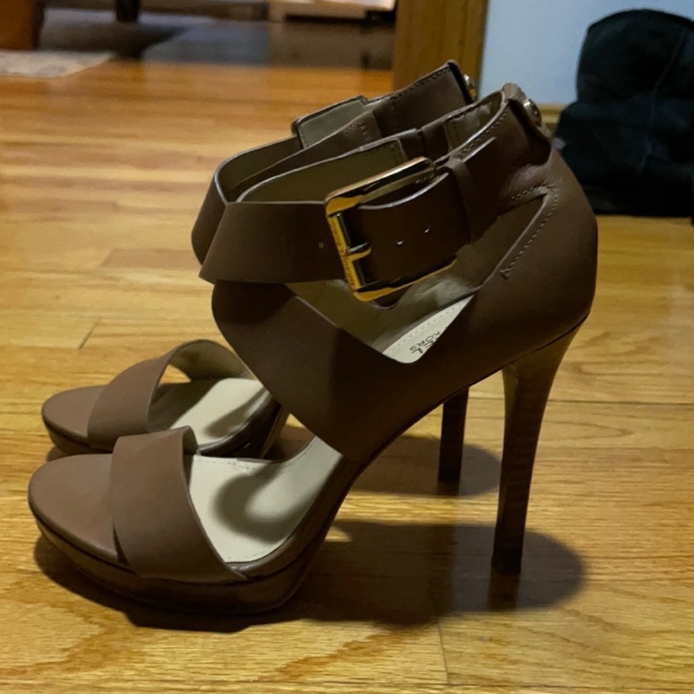 Michael Kors Brown Leather High Heels